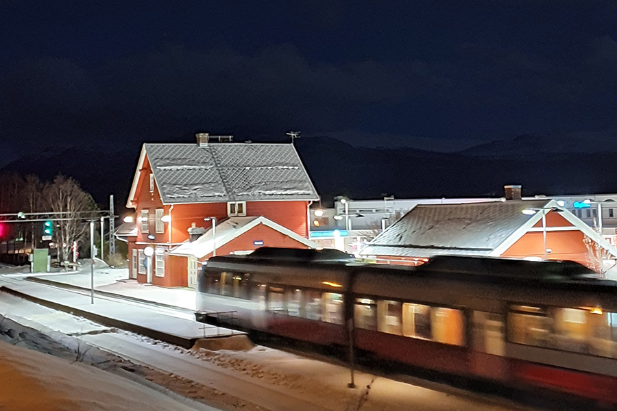 Alvdal stasjon på vinteren
